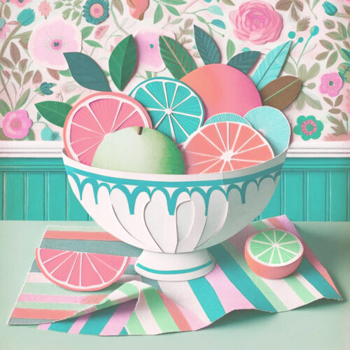 Fruit bowl illustration